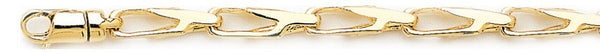 18k yellow gold chain, 14k yellow gold chain 4.7mm Tooth Link Bracelet