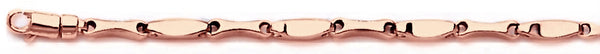 14k rose gold, 18k pink gold chain 2.8mm Skeleton I Link Bracelet