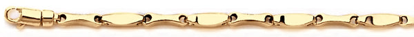 18k yellow gold chain, 14k yellow gold chain 2.8mm Skeleton I Link Bracelet