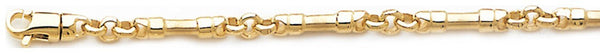18k yellow gold chain, 14k yellow gold chain 4.2mm Dog Bone Link Bracelet