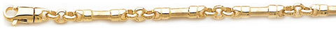 4.2mm Dog Bone Link Bracelet custom made gold chain