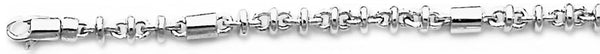 18k white gold chain, 14k white gold chain 4.2mm Gizmo Link Bracelet