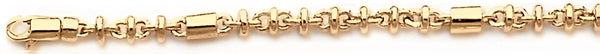 18k yellow gold chain, 14k yellow gold chain 4.2mm Gizmo Link Bracelet