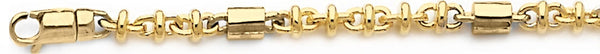 18k yellow gold chain, 14k yellow gold chain 4.7mm Gizmo Link Bracelet