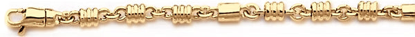 18k yellow gold chain, 14k yellow gold chain 4mm Captain Link Bracelet