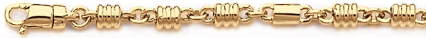 18k yellow gold chain, 14k yellow gold chain 5.2mm Captain Link Bracelet