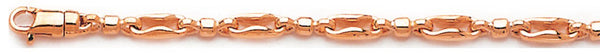 14k rose gold, 18k pink gold chain 4.1mm Hipster Link Bracelet