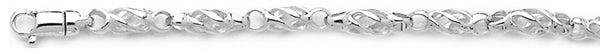 18k white gold chain, 14k white gold chain 4mm Vortex Link Bracelet