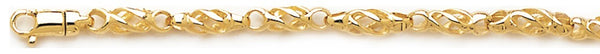 18k yellow gold chain, 14k yellow gold chain 4mm Vortex Link Bracelet