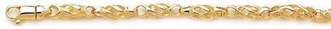 4mm Vortex Link Bracelet custom made gold chain