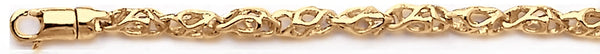 18k yellow gold chain, 14k yellow gold chain 4.7mm Vortex Link Bracelet