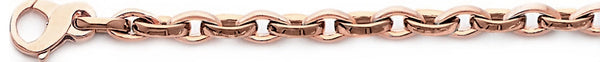 14k rose gold, 18k pink gold chain 5.3mm Football Link Bracelet
