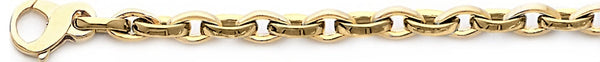 18k yellow gold chain, 14k yellow gold chain 5.3mm Football Link Bracelet