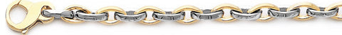 5.3mm Football Link Bracelet custom made gold chain