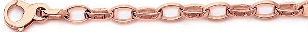 14k rose gold, 18k pink gold chain 5.6mm Football Chain Necklace