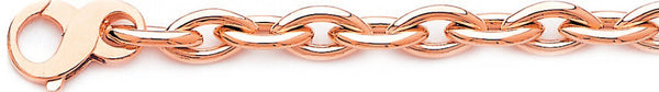 14k rose gold, 18k pink gold chain 8.3mm Football Link Bracelet