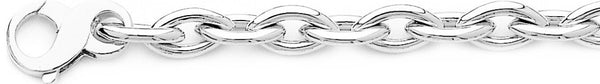 18k white gold chain, 14k white gold chain 8.3mm Football Link Bracelet