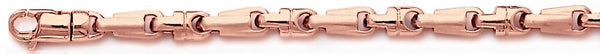 14k rose gold, 18k pink gold chain 4.8mm Leopard Link Bracelet