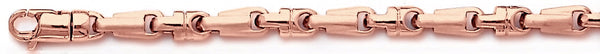 14k rose gold, 18k pink gold chain 4.8mm Leopard Chain Necklace