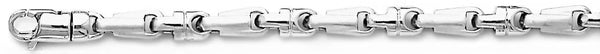 18k white gold chain, 14k white gold chain 4.8mm Leopard Chain Necklace