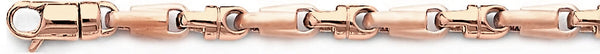 14k rose gold, 18k pink gold chain 5.6mm Leopard Link Bracelet