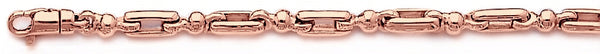 14k rose gold, 18k pink gold chain 4.3mm Triton Link Bracelet