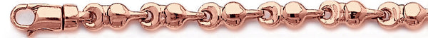 14k rose gold, 18k pink gold chain 6.3mm Globo I Link Bracelet