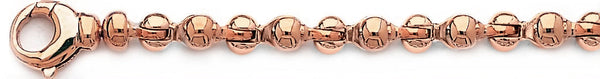 14k rose gold, 18k pink gold chain 6.5mm Globo II Link Bracelet