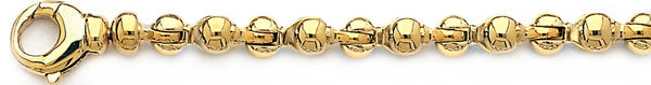 18k yellow gold chain, 14k yellow gold chain 6.5mm Globo II Link Bracelet