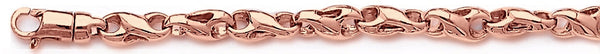 14k rose gold, 18k pink gold chain 5.5mm Narnia Link Bracelet