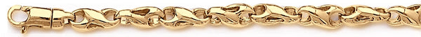 18k yellow gold chain, 14k yellow gold chain 5.5mm Narnia Link Bracelet