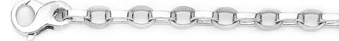 6mm Millgrain Rolo Link Bracelet custom made gold chain