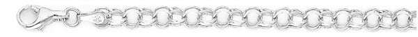 18k white gold chain, 14k white gold chain 5.3mm Light Charm Link Bracelet