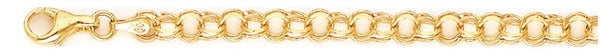 18k yellow gold chain, 14k yellow gold chain 5.3mm Light Charm Link Bracelet