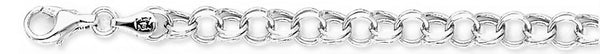 18k white gold chain, 14k white gold chain 5.8mm Light Charm Link Bracelet