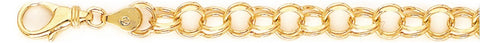 6.9mm Light Charm Link Bracelet custom made gold chain