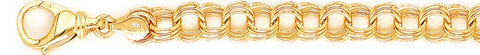 8.1mm Triple Charm Chain Necklace custom made gold chain