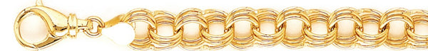 9.8mm Triple Charm Link Bracelet