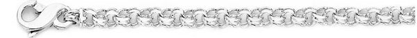 18k white gold chain, 14k white gold chain 4.7mm Double Link Bracelet