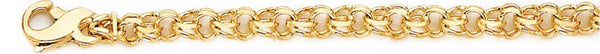18k yellow gold chain, 14k yellow gold chain 5.4mm Double Link Bracelet