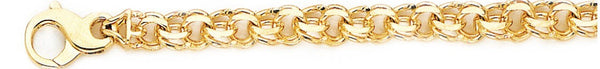 18k yellow gold chain, 14k yellow gold chain 6.5mm Double Link Bracelet
