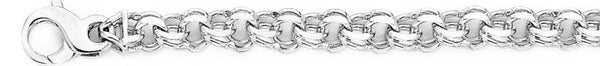 18k white gold chain, 14k white gold chain 6.7mm Double Link Bracelet