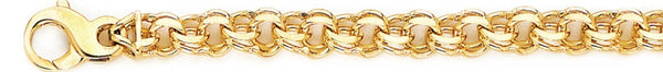 18k yellow gold chain, 14k yellow gold chain 6.7mm Double Link Bracelet