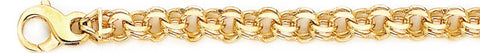 6.7mm Double Link Bracelet custom made gold chain