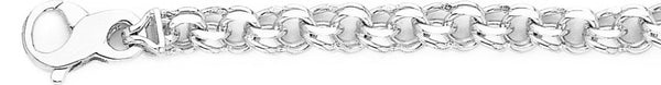 18k white gold chain, 14k white gold chain 7.5mm Double Link Bracelet