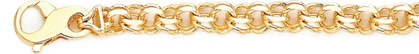 18k yellow gold chain, 14k yellow gold chain 7.5mm Double Link Bracelet