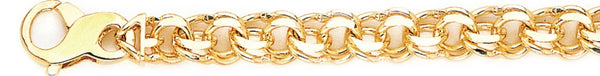 18k yellow gold chain, 14k yellow gold chain 8.7mm Double Link Bracelet