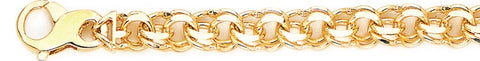8.7mm Double Link Bracelet custom made gold chain