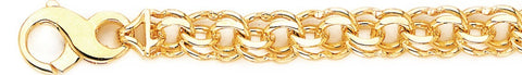 9.4mm Double Link Bracelet custom made gold chain