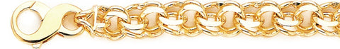 10.3mm Double Link Bracelet custom made gold chain